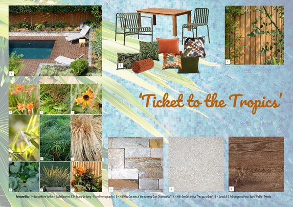 Moodboard tropische tuin StyleGardens Ticket to the Tropics lowres